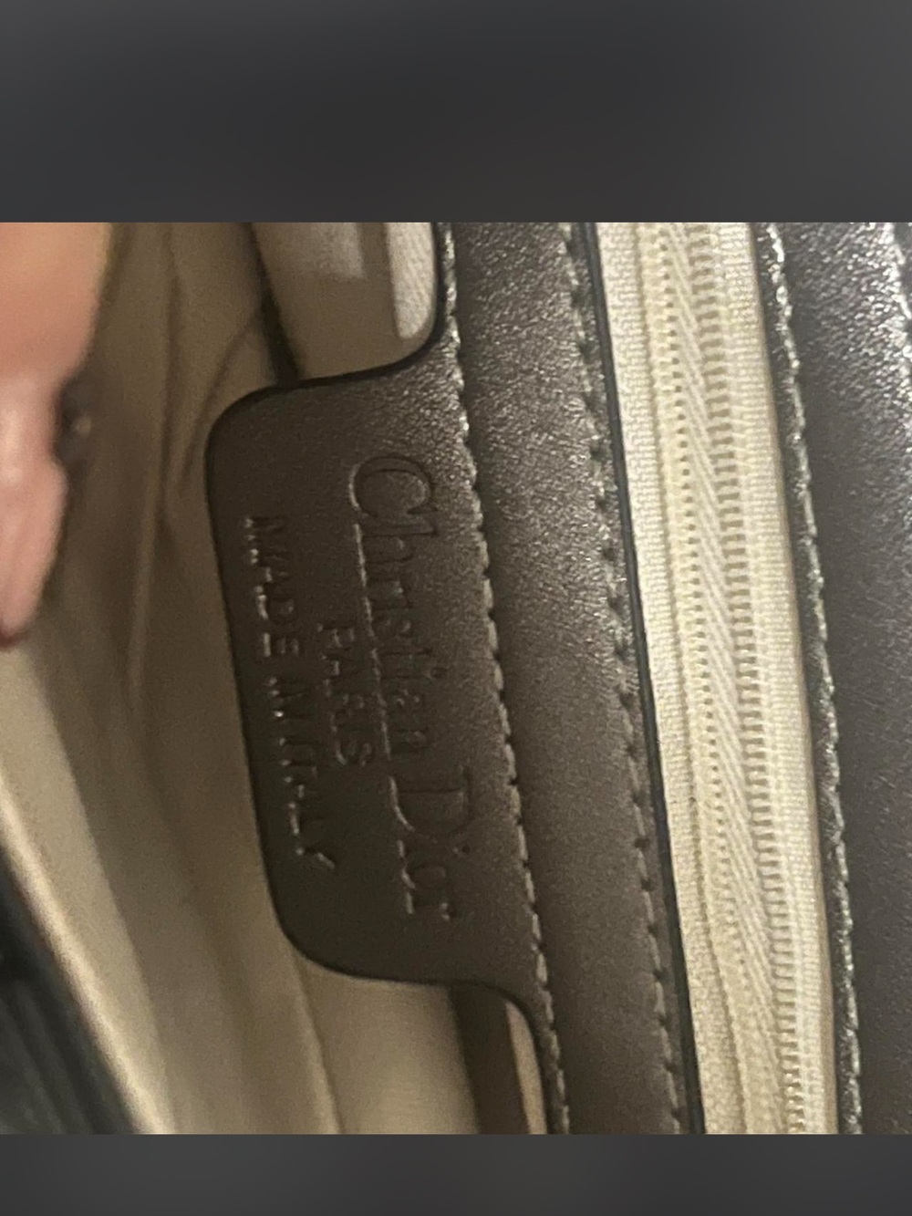 Dior Black Leather Saddle Bag with Branded Strap - Picture 8 of 8